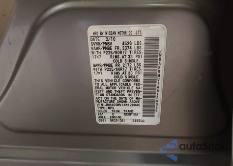 2010 Nissan Rogue Sl from USA, damaged, VIN JN8AS5MV1AW129045